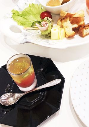 冷凍トマトでミニトマトのジュレスープ＊-レシピのメイン写真