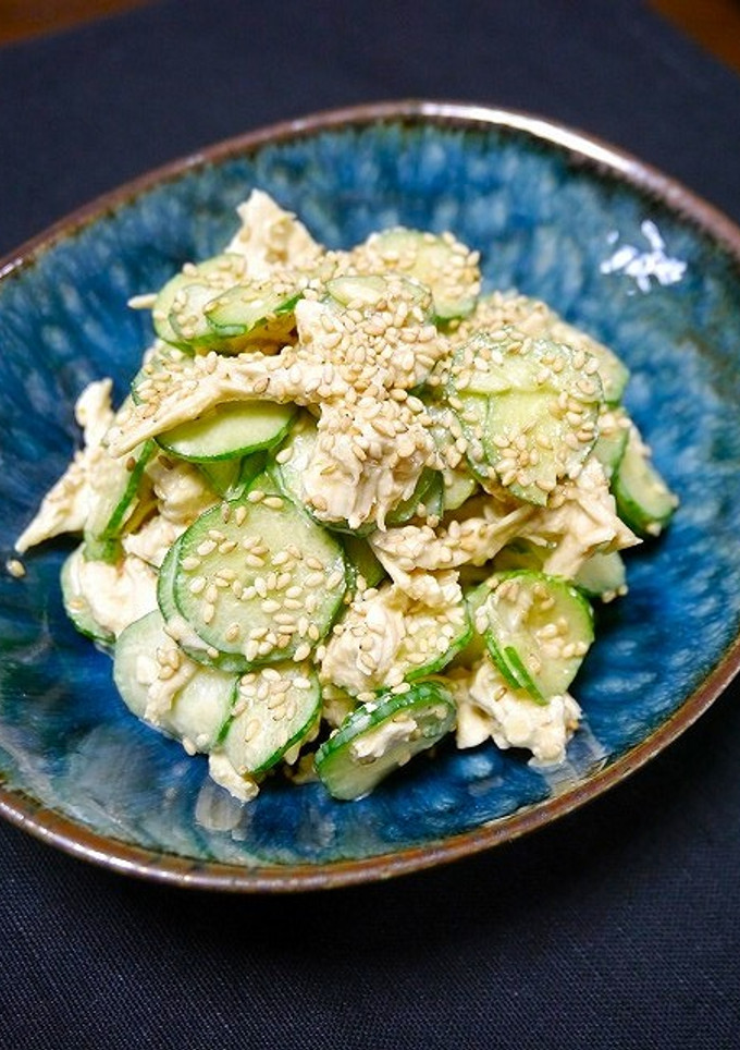簡単！蒸し鶏と胡瓜の和え物-レシピのメイン写真