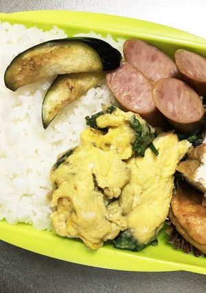 旦那弁当155♥ブロッコリー卵とじ弁当！-レシピのメイン写真