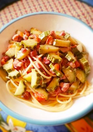 ズッキーニとトマトとベーコンのパスタ-レシピのメイン写真
