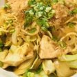 シンプル●鶏肉の麺つゆ&しょう油焼きそば