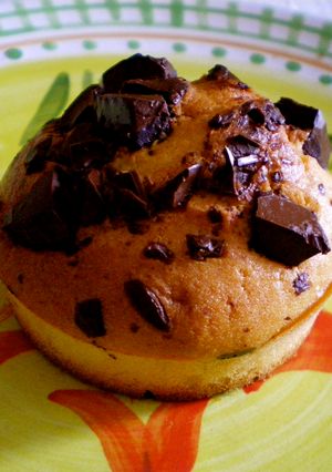 朝の砂糖控えめマフィン〜チョコチップ〜-レシピのメイン写真