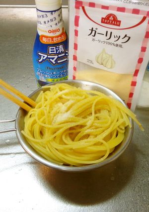 最速のアマニ油のにんにくパスタ-レシピのメイン写真