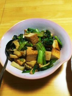 小松菜と厚揚げの炒め物-レシピのメイン写真