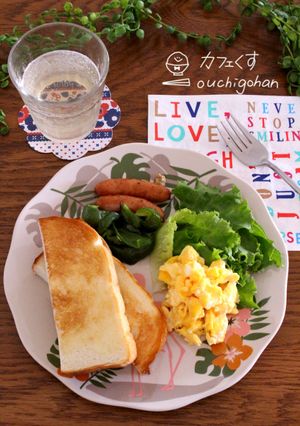 5分で！バランス配色ワンプレート朝ごはん-レシピのメイン写真