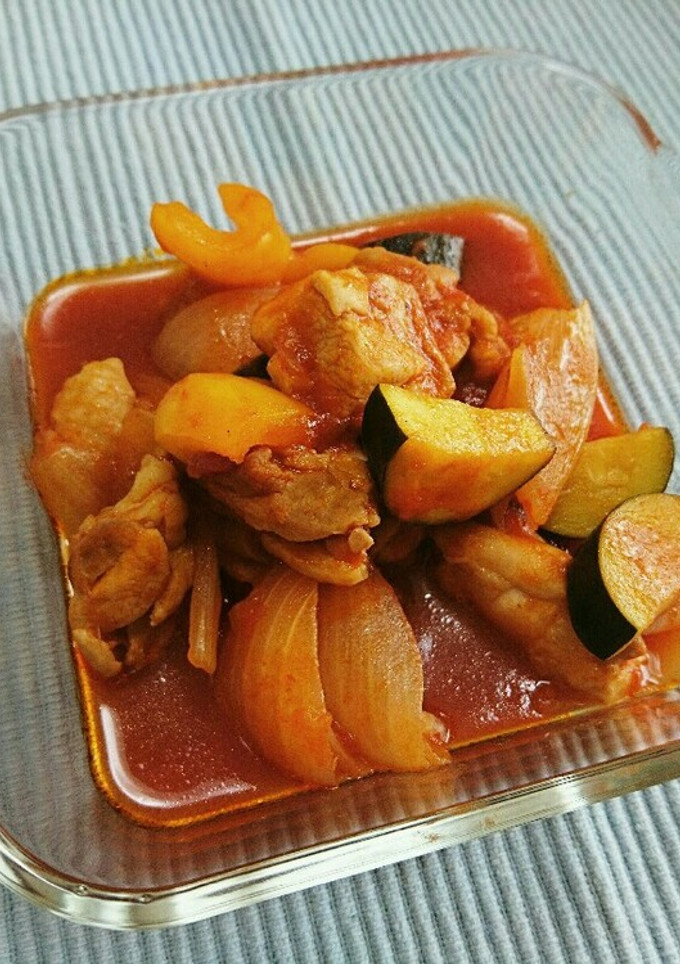 鶏と野菜のトマト煮込み-レシピのメイン写真