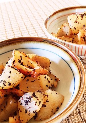 大根を炒め煮で✤歯ごたえ楽しむゆかり和え-レシピのメイン写真