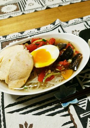 夏野菜たっぷり冷麺-レシピのメイン写真