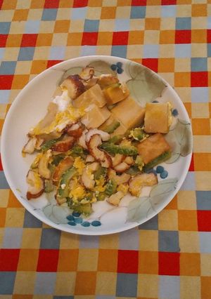 高野豆腐とゴーヤの卵とじ-レシピのメイン写真