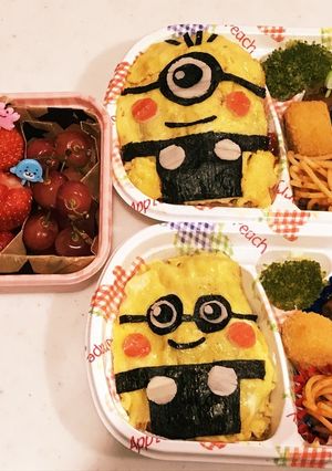 ミニオン弁当 キャラ弁 バス遠足 幼稚園-レシピのメイン写真