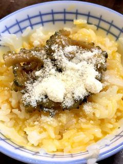 ゴーヤとチーズの洋風卵かけご飯-レシピのメイン写真