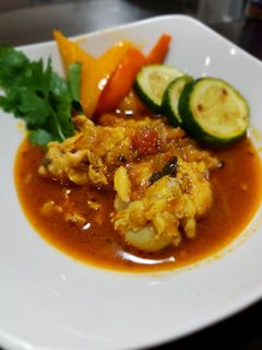 チキンスープカレーに夏野菜を添えて-レシピのメイン写真