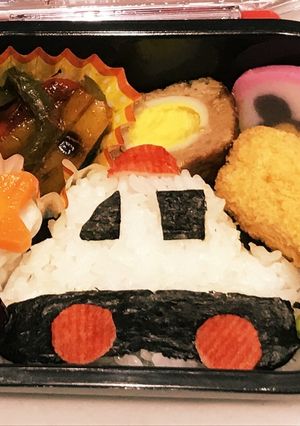 パトカー弁当 キャラ弁 幼稚園弁当 年少-レシピのメイン写真