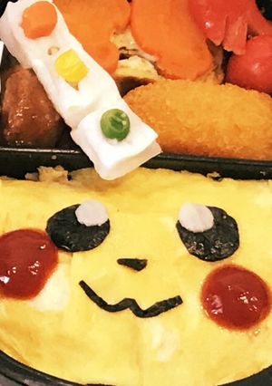 ピカチュウオムライス キャラ弁 幼稚園-レシピのメイン写真