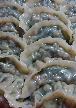 モロヘイヤ餃子♪焼いても水餃子でも♪-レシピのメイン写真
