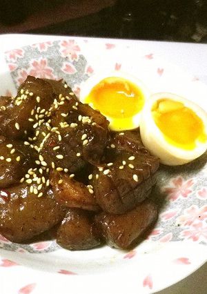 こんにゃくとちくわの甘辛煮は絶品・・かも-レシピのメイン写真