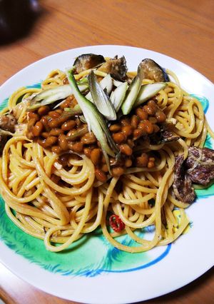 サバ缶と納豆のパスタ-レシピのメイン写真