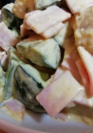 かぼちゃとハムのマヨサラダ-レシピのメイン写真