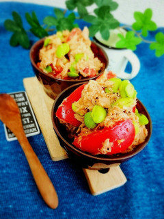楽うまっ!トマトと枝豆のデリ風ツナサラダ-レシピのメイン写真