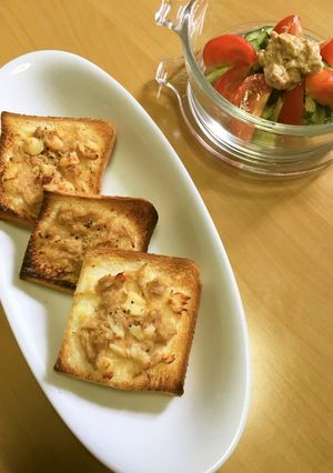 味噌マヨツナのトースト-レシピのメイン写真