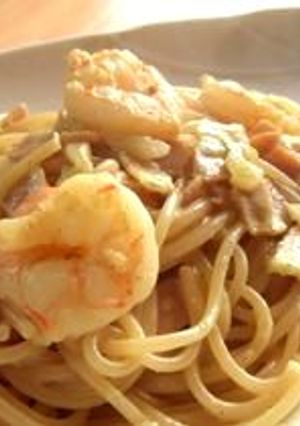 超即席版！えびのカレー風味クリームパスタ-レシピのメイン写真
