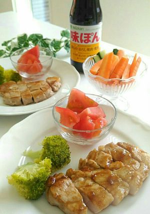 豚肩ロース肉の味ぽん焼き-レシピのメイン写真