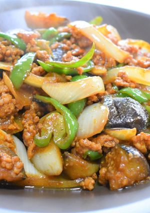 豚ひき肉と夏野菜の味噌カレー炒め！-レシピのメイン写真