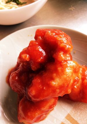 【ズボラリメイク】唐揚げのケチャップ和え-レシピのメイン写真