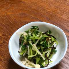 รูปของ 豆苗とえのきの塩昆布和え