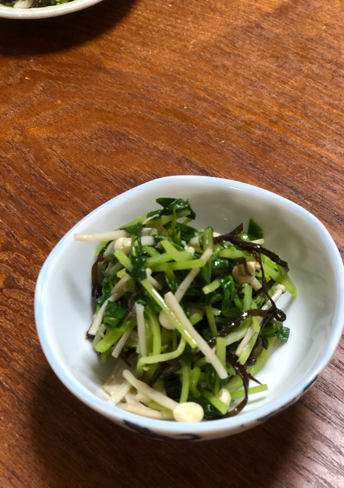 豆苗とえのきの塩昆布和え-レシピのメイン写真