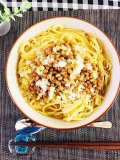 鍋1つ!絶品納豆パスタ〜中華風〜-レシピのメイン写真