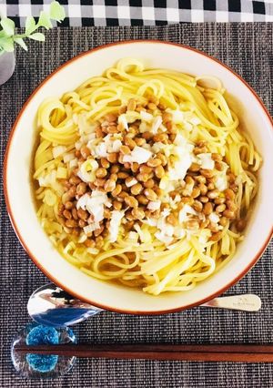 鍋1つ！絶品納豆パスタ〜中華風〜-レシピのメイン写真
