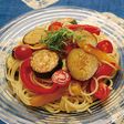 焼きなすと夏野菜の冷製パスタ