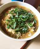 韓国冷麺で！タバスコを使った酸辣温麺