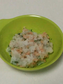 納豆青のりがゆ【離乳食】-レシピのメイン写真