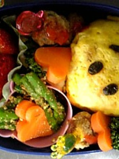 にこちゃんオムライス✿ฺキャラ弁-レシピのメイン写真
