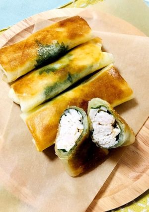 少ない油でサッパリ梅しそ☆ササミ春巻きっ-レシピのメイン写真