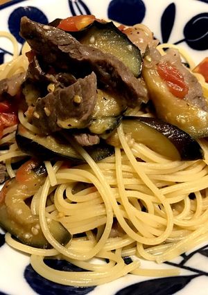 簡単！牛肉・なす・トマト♡さっぱりパスタ-レシピのメイン写真