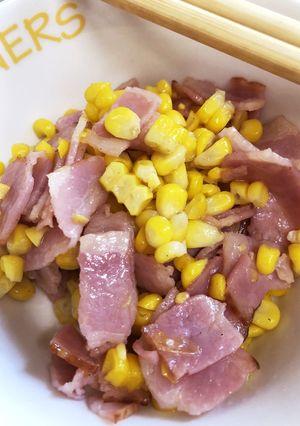 簡単！コーンとベーコンのバター炒め-レシピのメイン写真