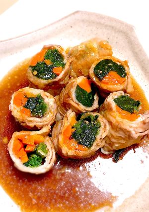 タレがおすすめ♫彩り野菜の肉巻き-レシピのメイン写真