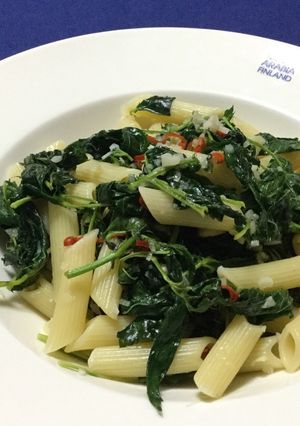 モロヘイヤのペペロンチーノ-レシピのメイン写真