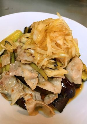 ナスと豚バラの玉ねぎポン酢がけ-レシピのメイン写真