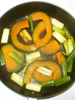焼き野菜の山椒塩♪簡単かぼちゃ・ねぎ-レシピのメイン写真