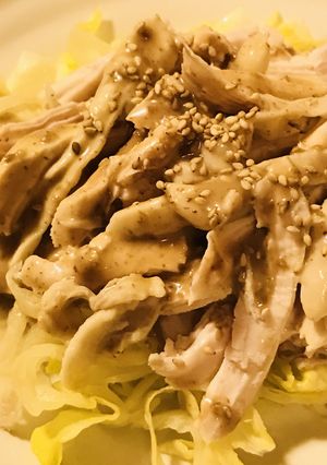 棒々鶏風●鶏肉のボイル＆レタスのサラダ-レシピのメイン写真