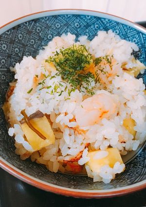 エビとさつまいもの炊き込みご飯-レシピのメイン写真