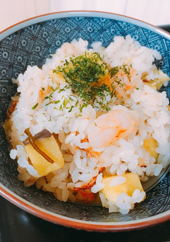 エビとさつまいもの炊き込みご飯-レシピのメイン写真