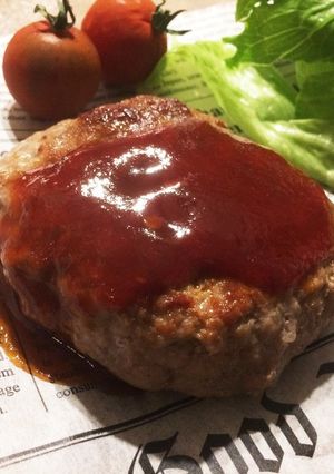 ひき肉と塩のみハンバーグ 肉汁ソース掛け-レシピのメイン写真