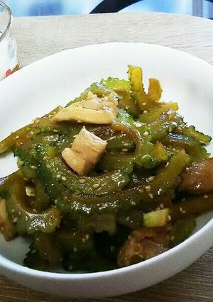 鶏肉とゴーヤのにんにく醤油炒め-レシピのメイン写真