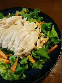 レンジで蒸し鶏サラダ-レシピのメイン写真