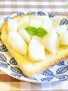 梨のはちみつトースト-レシピのメイン写真